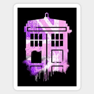 Pink Tardis Sticker